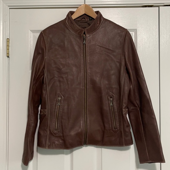 Jackets \u0026 Coats | Tiboa Leather Brown 
